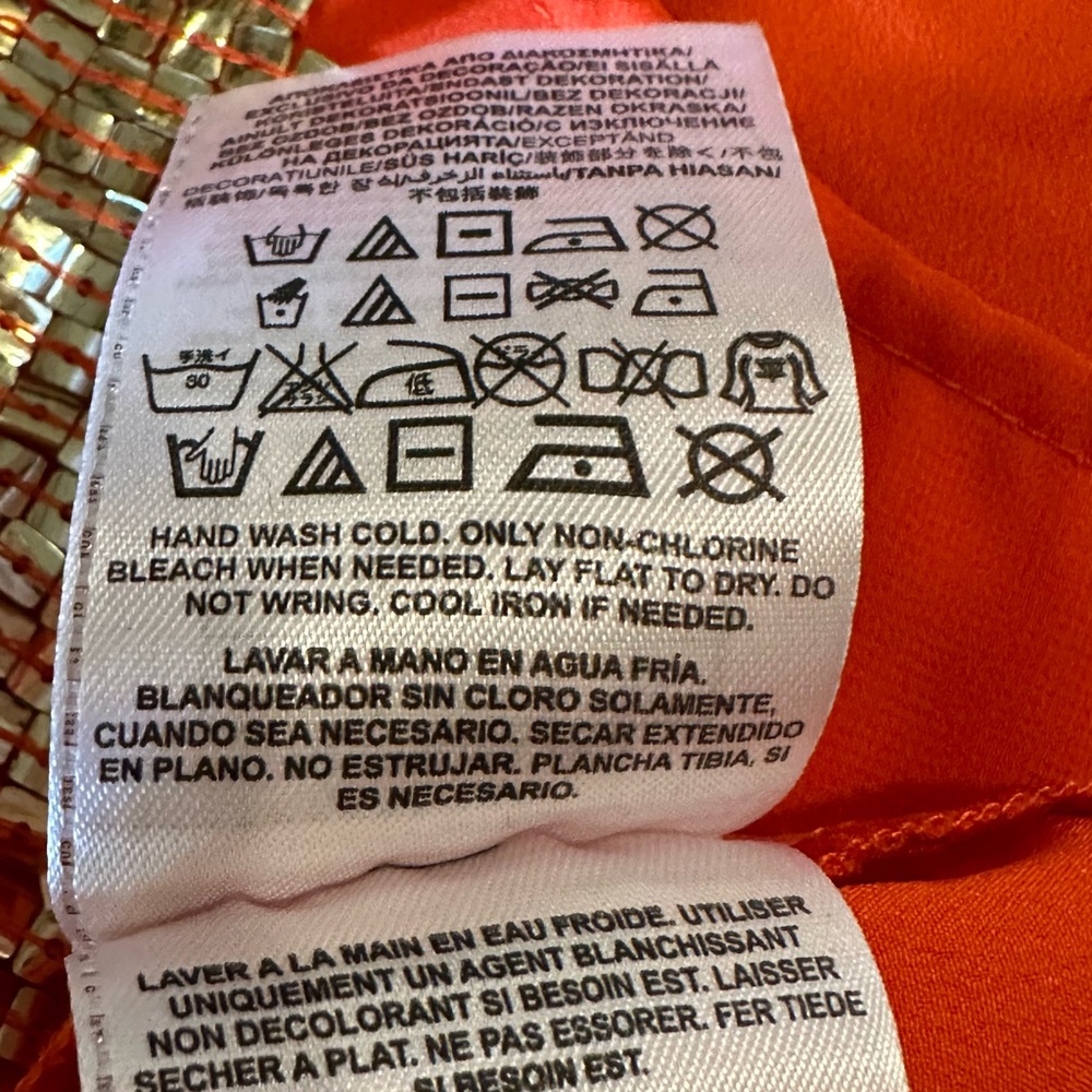 MARCIANO Orange Sequin Tank Top Blouse Tunic‎ - Picture 12 of 14